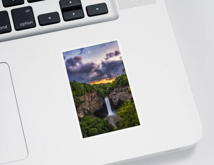 Mark Papke Sticker featuring the photograph Taughannock at Dusk by Mark Papke