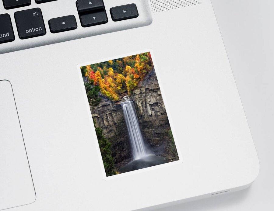 Taughannock Falls Sticker featuring the photograph Taughannock by Mark Papke