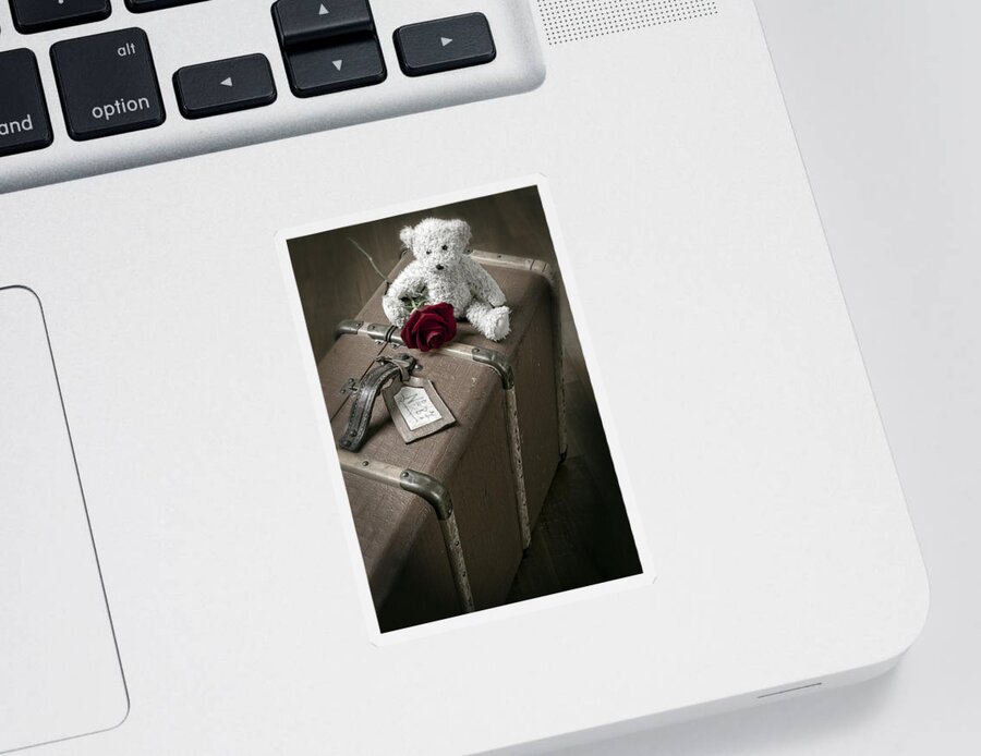 Rose Sticker featuring the photograph Teddy Wants To Travel by Joana Kruse