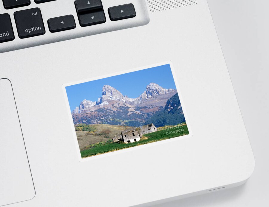 Tetons Sticker featuring the photograph Teton Mountains by William H. Mullins