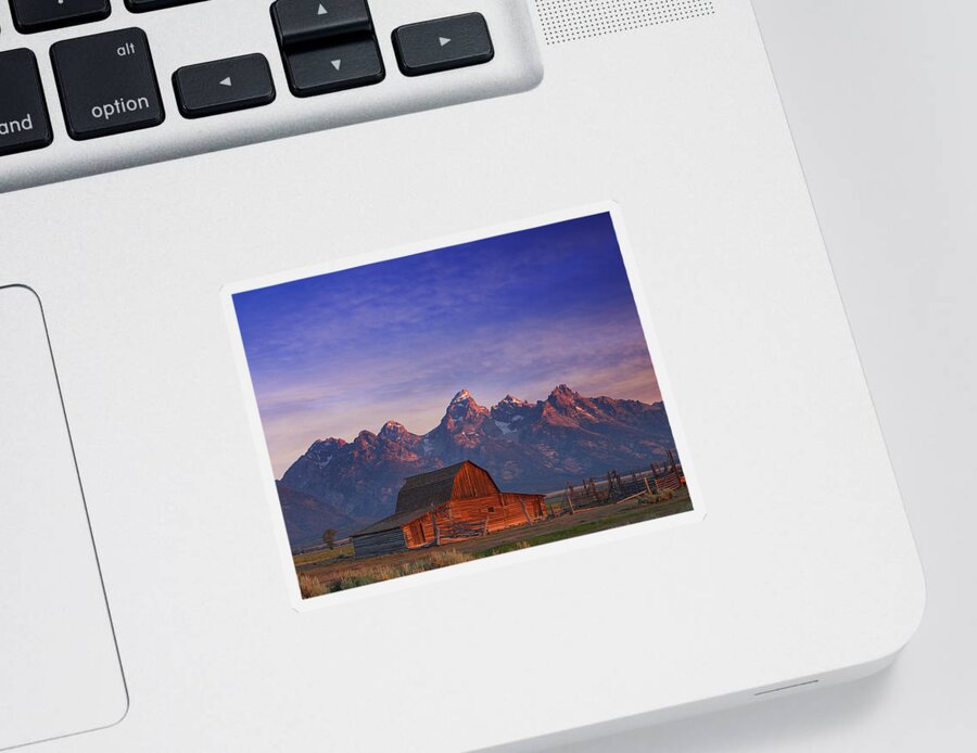 Tetons Sticker featuring the photograph Teton Sunrise by Darren White