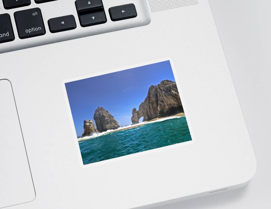 Arch Sticker featuring the photograph The Arch Cabo San Lucas on a low tide by Eti Reid