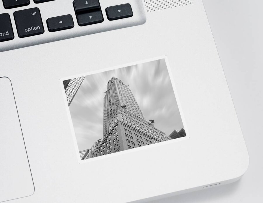 Landmarks Sticker featuring the photograph The Chrysler Building by Mike McGlothlen