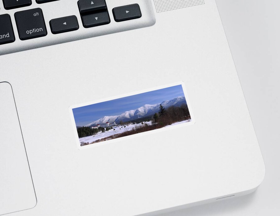 New Hampshire Sticker featuring the photograph The Classic Mount Washington Hotel Shot by White Mountain Images