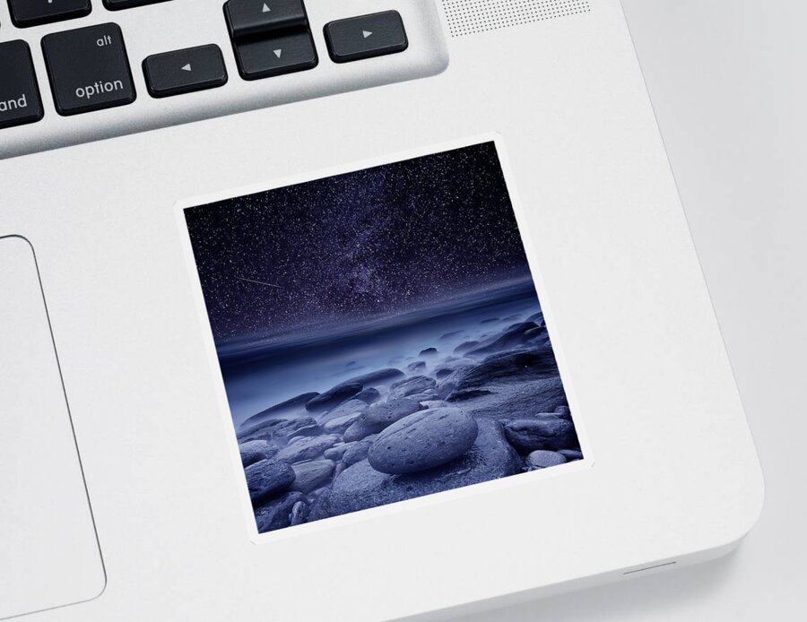 Night Sticker featuring the photograph The cosmos by Jorge Maia