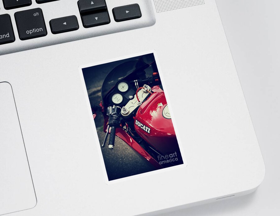 Ducati Sticker featuring the photograph The Desmo by Tim Gainey