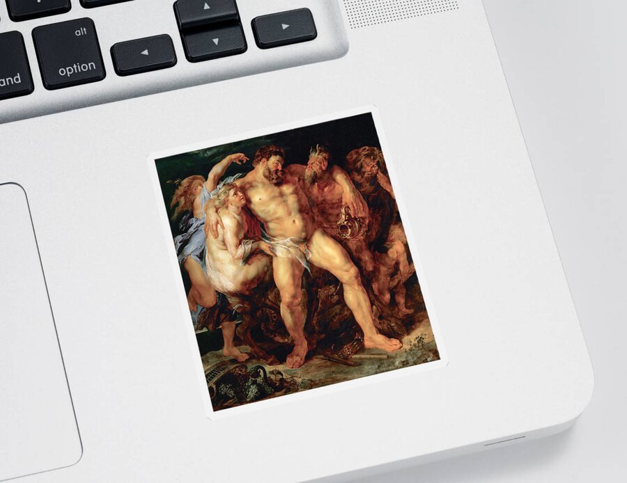 Peter Paul Rubens Sticker featuring the painting The Drunken Hercules by Peter Paul Rubens