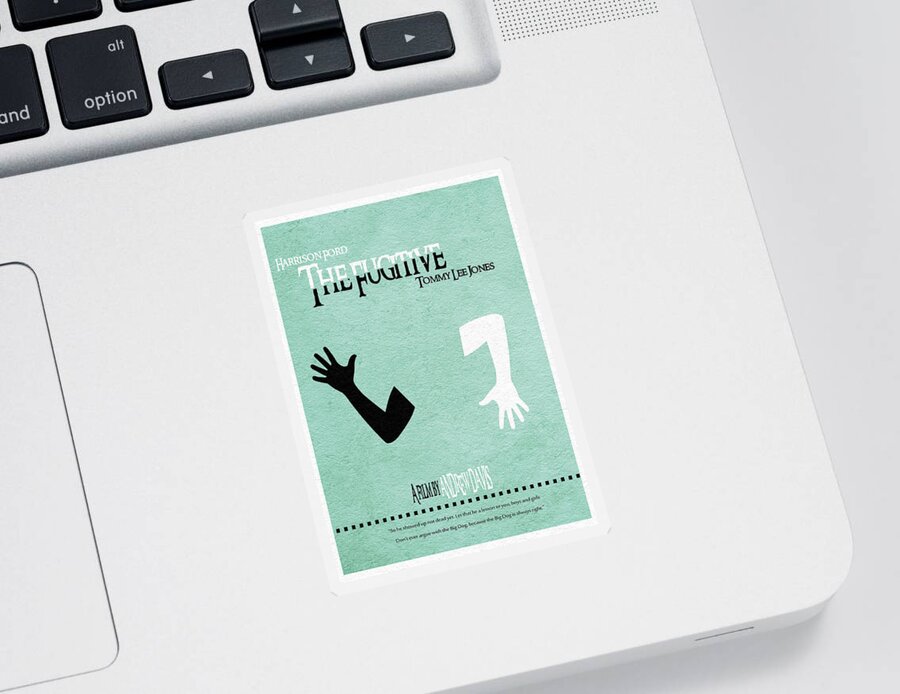 The Fugitive Sticker featuring the digital art The Fugitive by Inspirowl Design