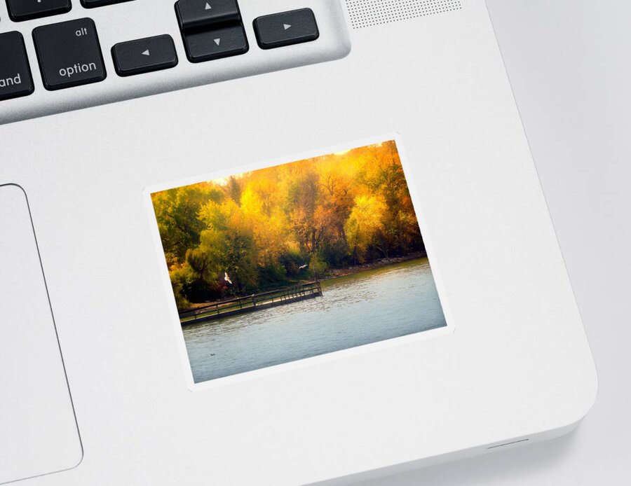 Water Sticker featuring the photograph The Golden Hour by Lucinda Walter