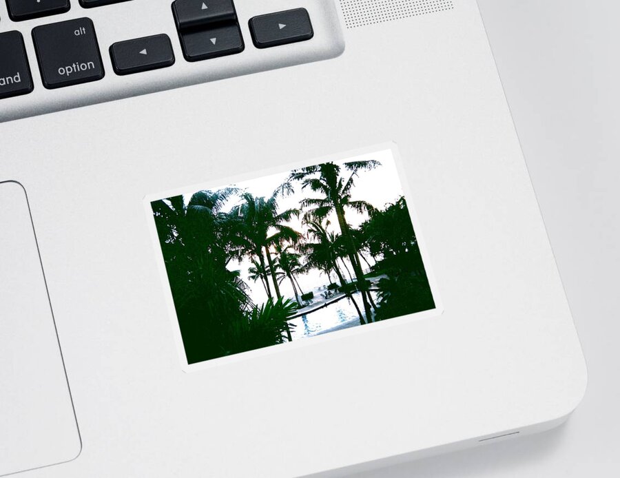 Palm Trees Sticker featuring the photograph The Good Life by Suzanne Berthier