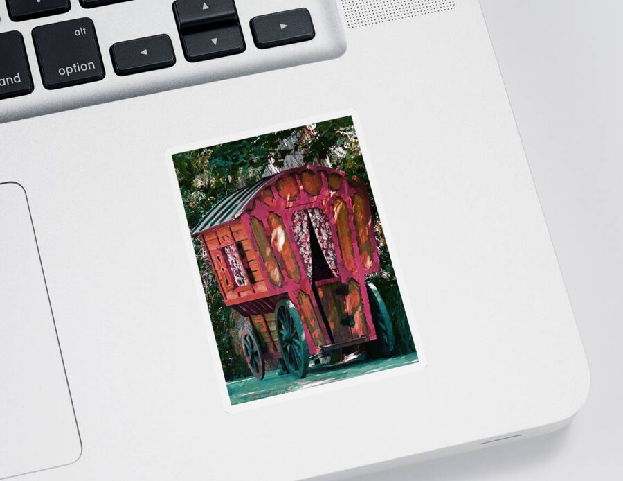 Caravn Sticker featuring the photograph The Gypsy Caravan by Steve Taylor