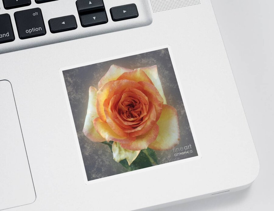 Rose Sticker featuring the painting The Kiss of the Rose by RC DeWinter