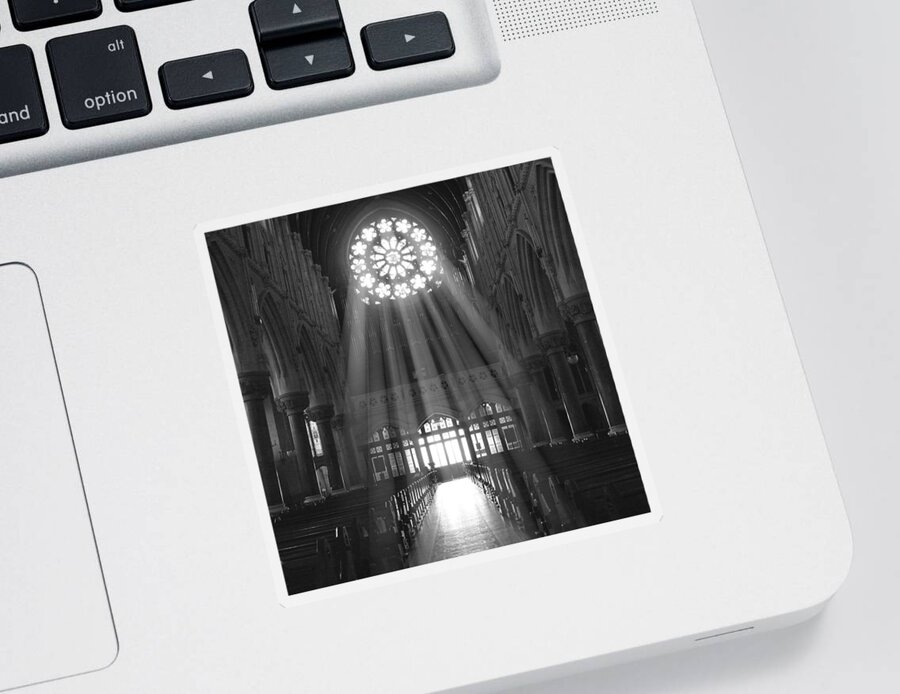 Cathedral Sticker featuring the photograph The Light - Ireland by Mike McGlothlen