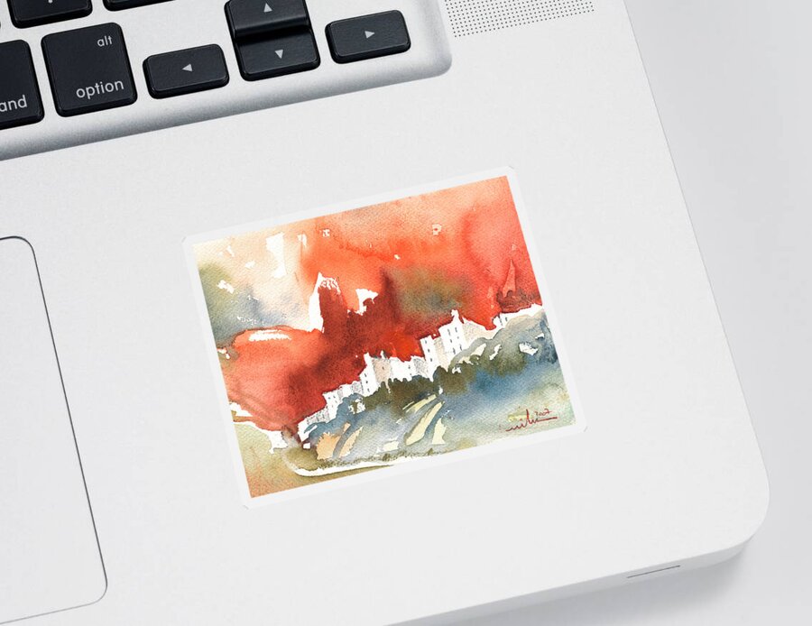Travel Sticker featuring the painting The Menerbes Where Nicolas de Stael lived by Miki De Goodaboom