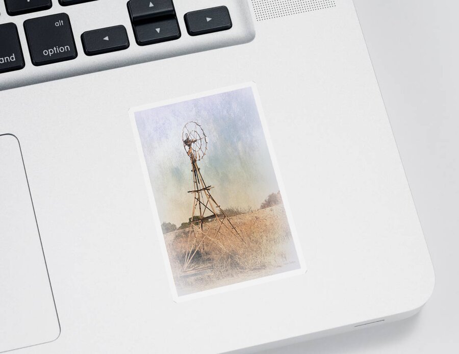 Windmill Sticker featuring the photograph The Old Windmill by Elaine Teague