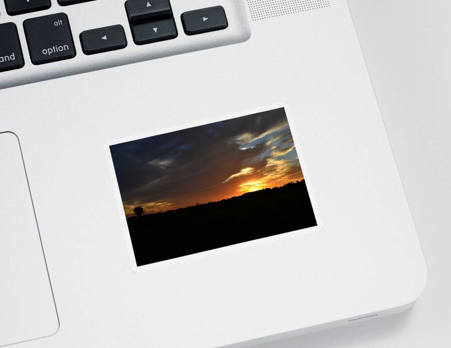 Sunset Sticker featuring the photograph The Patience of Nature by Melanie Moraga