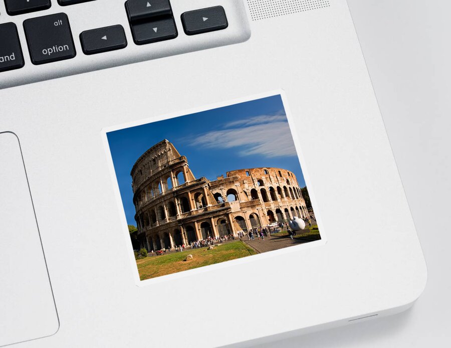Colosseum Sticker featuring the photograph The Roman Colosseum by Weston Westmoreland