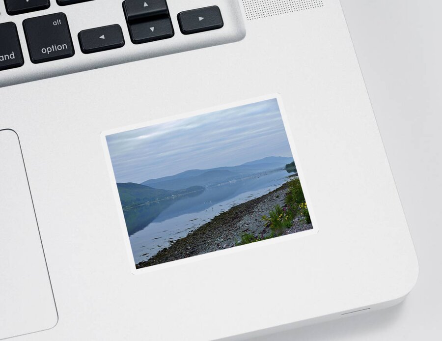 Loch Linnhe Sticker featuring the photograph The Shores of Loch Linnhe by Joan-Violet Stretch
