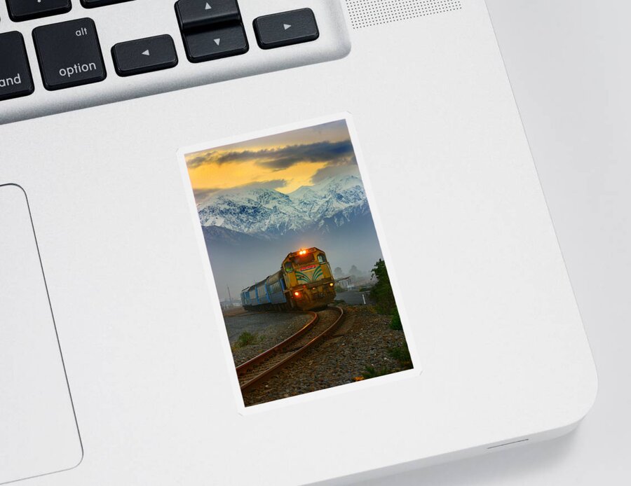 Exotic Rail Sticker featuring the photograph The Southerner Train New Zealand by Amanda Stadther