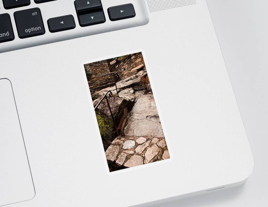 Belcastel Sticker featuring the photograph The Stairs to the Castle by Weston Westmoreland