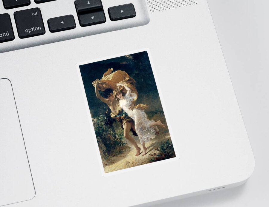 Storm Sticker featuring the painting The Storm by Pierre Auguste Cot