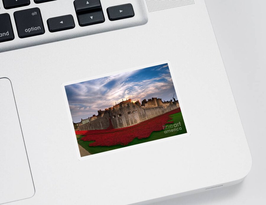 Tower Of London Sticker featuring the digital art The Tower by Airpower Art