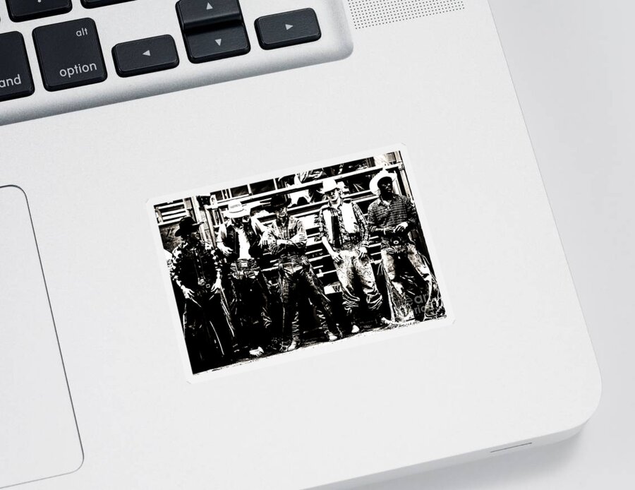 Rodeo Sticker featuring the photograph The Usual Suspects by Lincoln Rogers