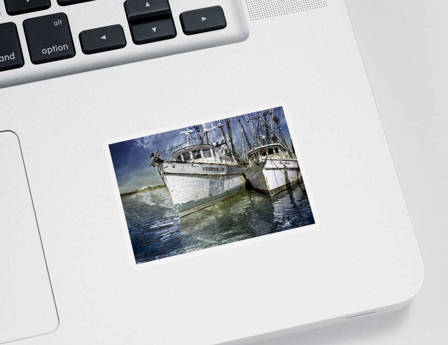 Boats Sticker featuring the photograph The Virginia Lee and the Miss Harley by Debra and Dave Vanderlaan