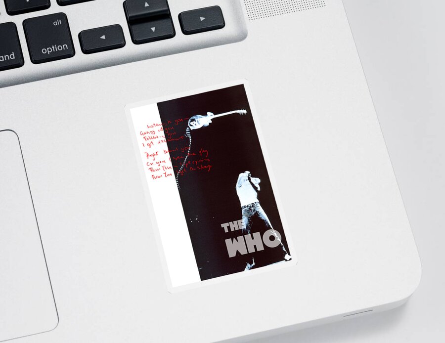 The Who Sticker featuring the digital art The Who by Sean Parnell