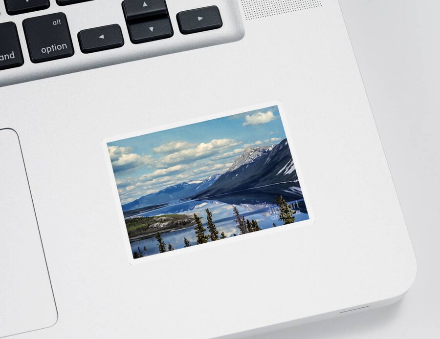 Tagish Lake Sticker featuring the photograph The Yukon by Suzanne Luft