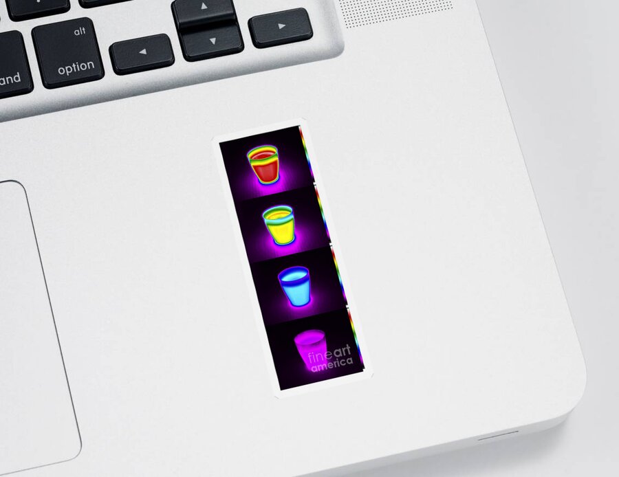Cooling Sticker featuring the photograph Thermograms Of Hot Water Cooling by GIPhotoStock