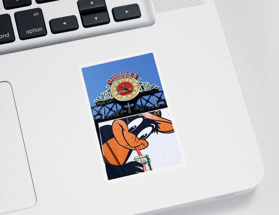 Baltimore Orioles Sticker featuring the photograph Thirsty Oriole by James Brunker