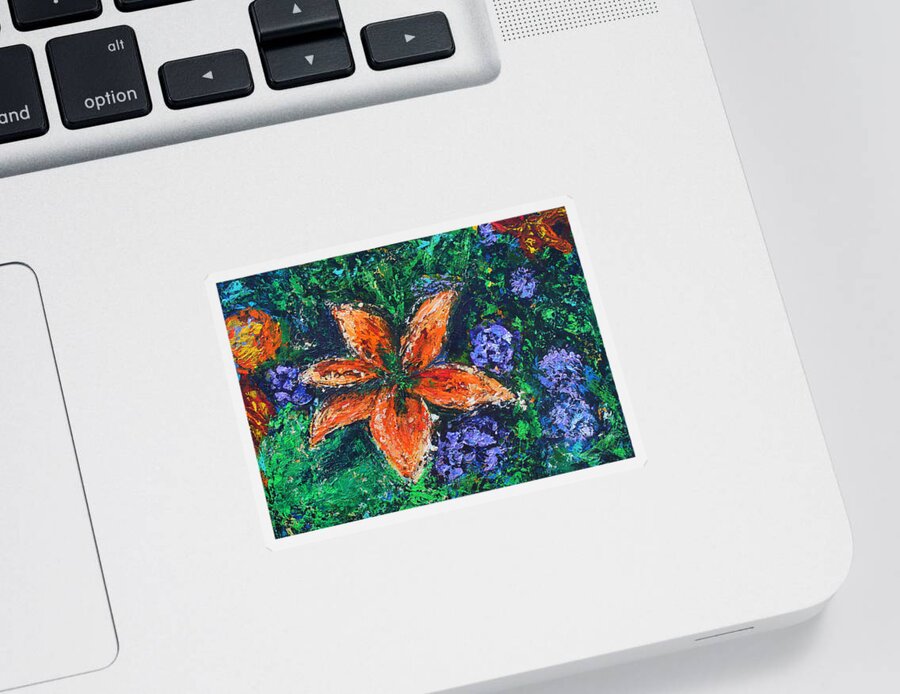 Tiger Lily Sticker featuring the painting Tiger Lily by Kristye Dudley