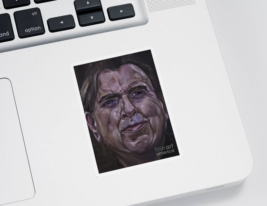 Timothy Spall Sticker featuring the painting Timothy Spall by James Lavott
