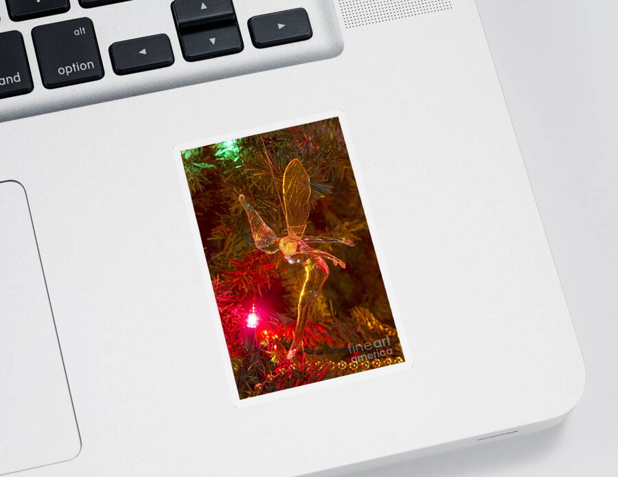 Tink Sticker featuring the photograph Tinker Bell Christmas Tree Landing by James BO Insogna