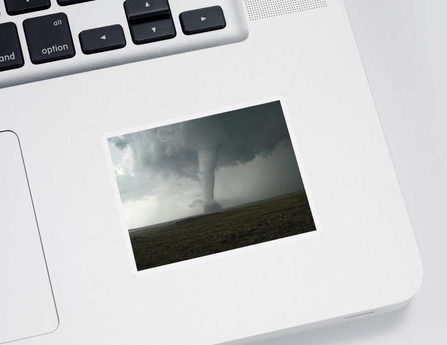 Tornado Sticker featuring the photograph Tornado in the High Plains by Ed Sweeney