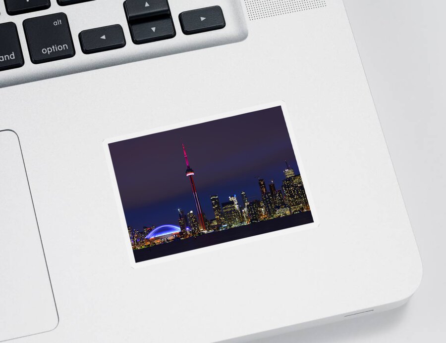 Toronto Sticker featuring the photograph Toronto Skyline by Tony Beck