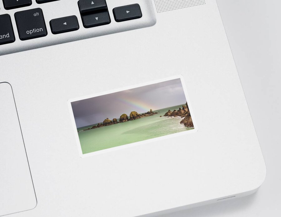 Sark Sticker featuring the photograph Tranquil rainbow by Chris Smith