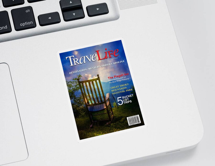 Travel Sticker featuring the digital art TraveLife Magazine by John Haldane