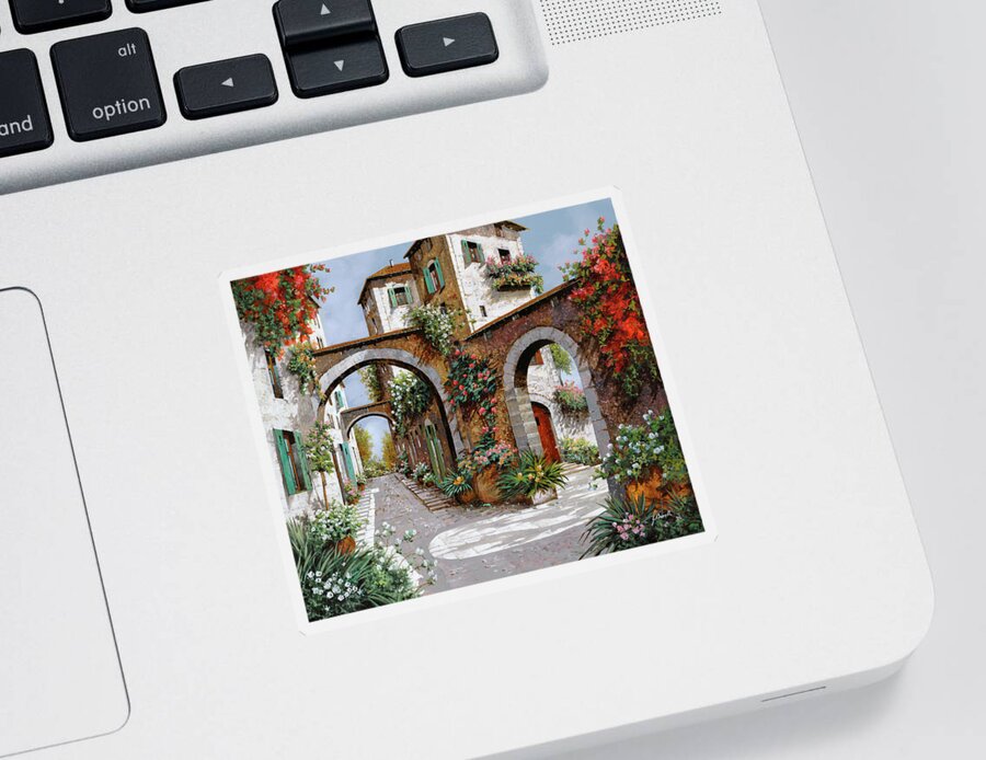 Arches Sticker featuring the painting Tre Archi by Guido Borelli
