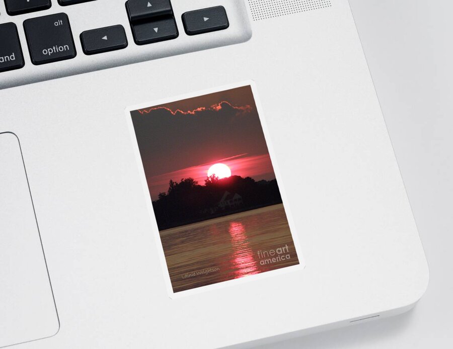 Sunset Sticker featuring the photograph Tred Avon Sunset by Lainie Wrightson
