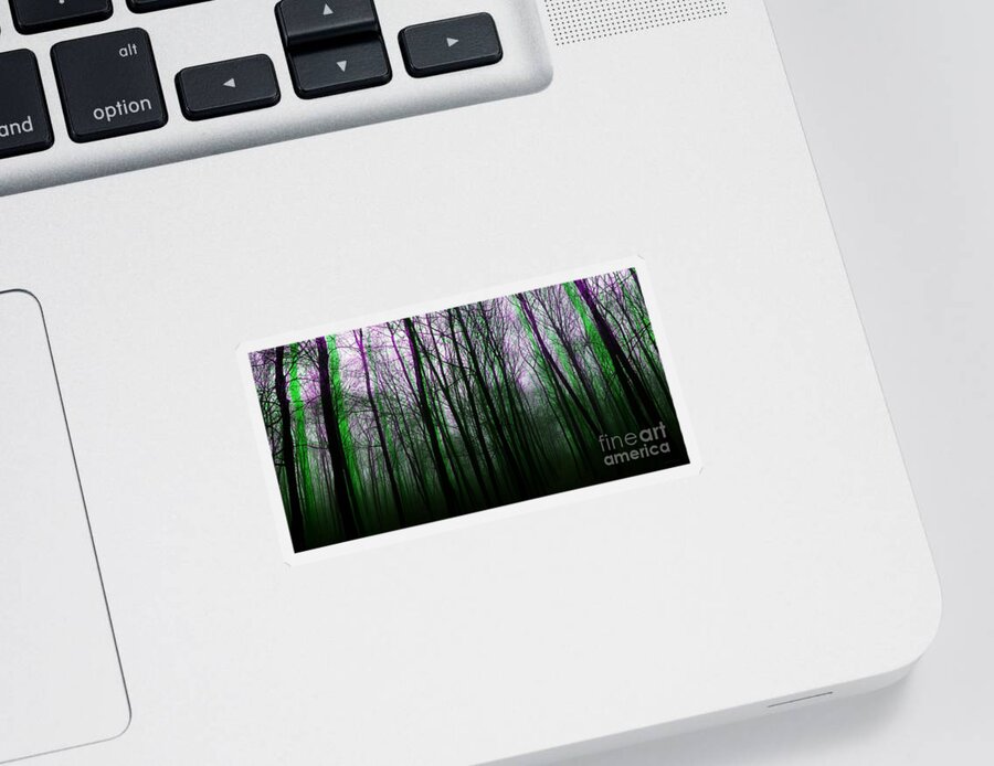 Nature Sticker featuring the digital art Forest For The Trees 2 by Elizabeth McTaggart