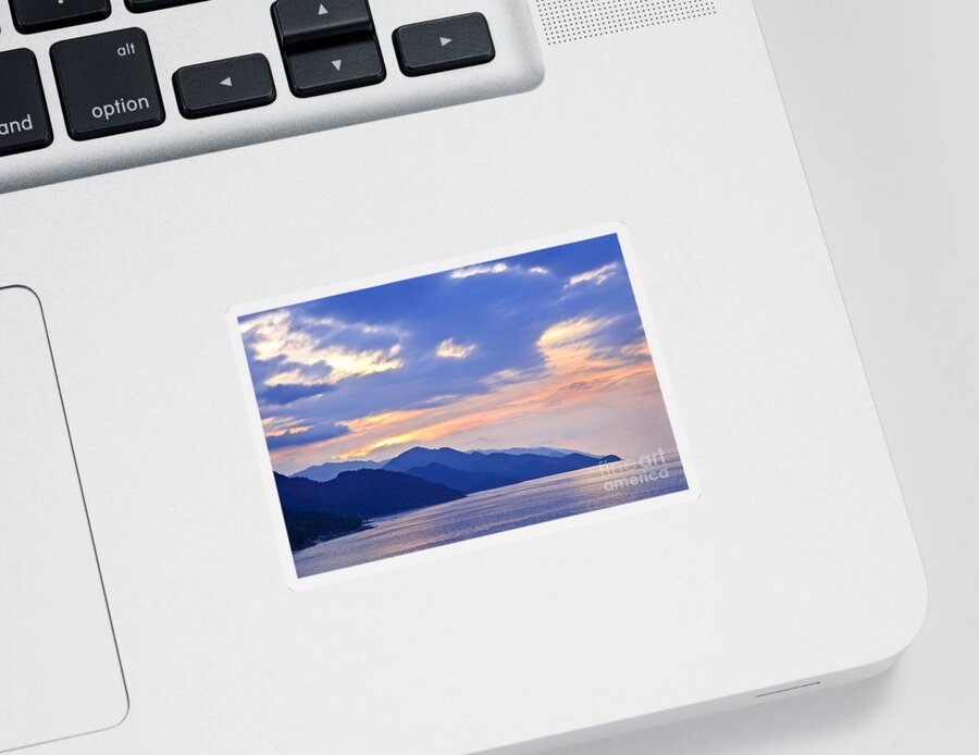 Sunset Sticker featuring the photograph Tropical Mexican coast at sunset by Elena Elisseeva