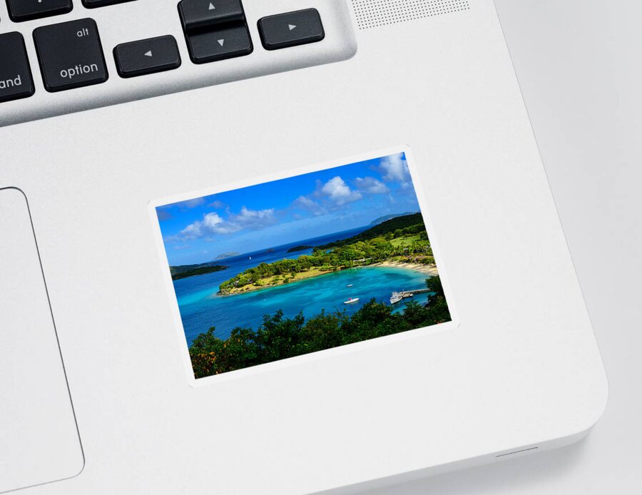 Caribbean Sticker featuring the photograph Tropical Paradise in the Virgin Islands by Greg Norrell