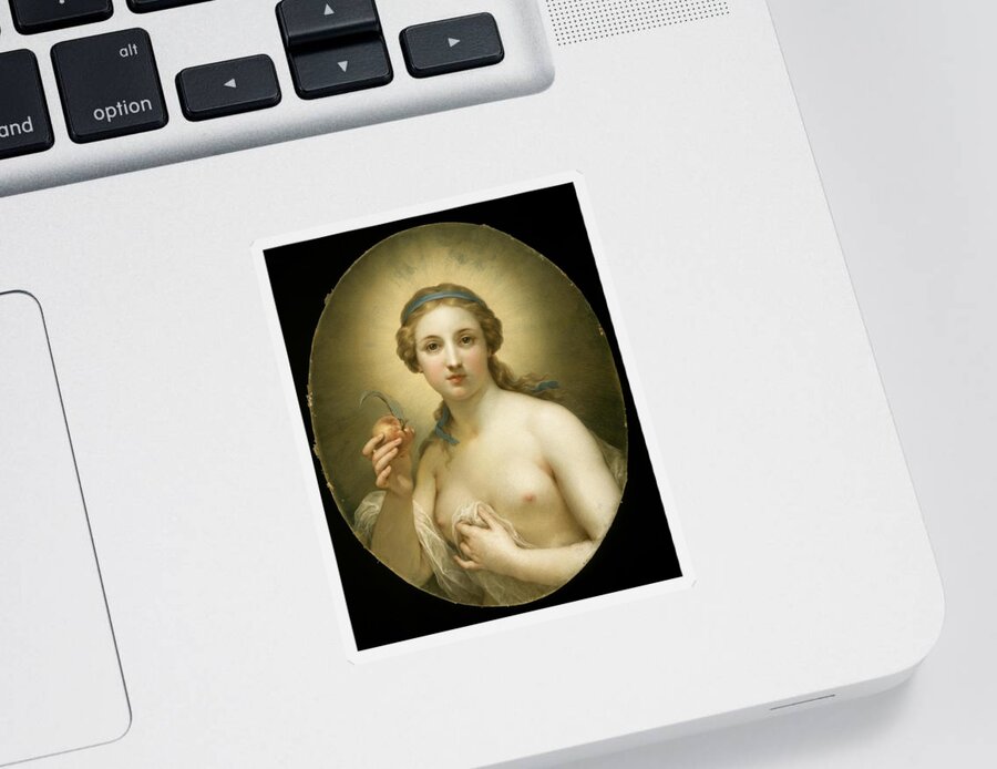 Anton Raphael Mengs Sticker featuring the painting Truth by Anton Raphael Mengs