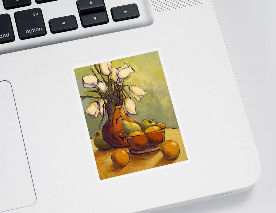 Tulips Sticker featuring the painting Tulips 1 by Konnie Kim