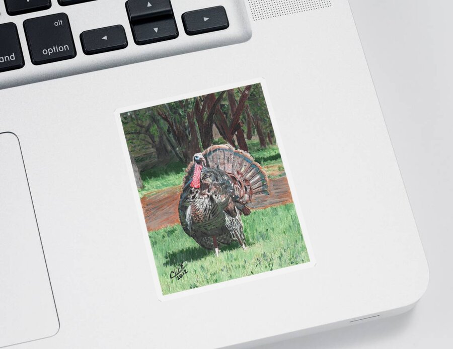 Landscape Sticker featuring the painting Turkey by Cliff Wilson