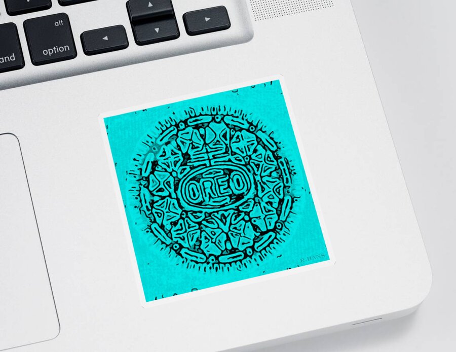 Oreo Sticker featuring the photograph Turquoise Oreo by Rob Hans