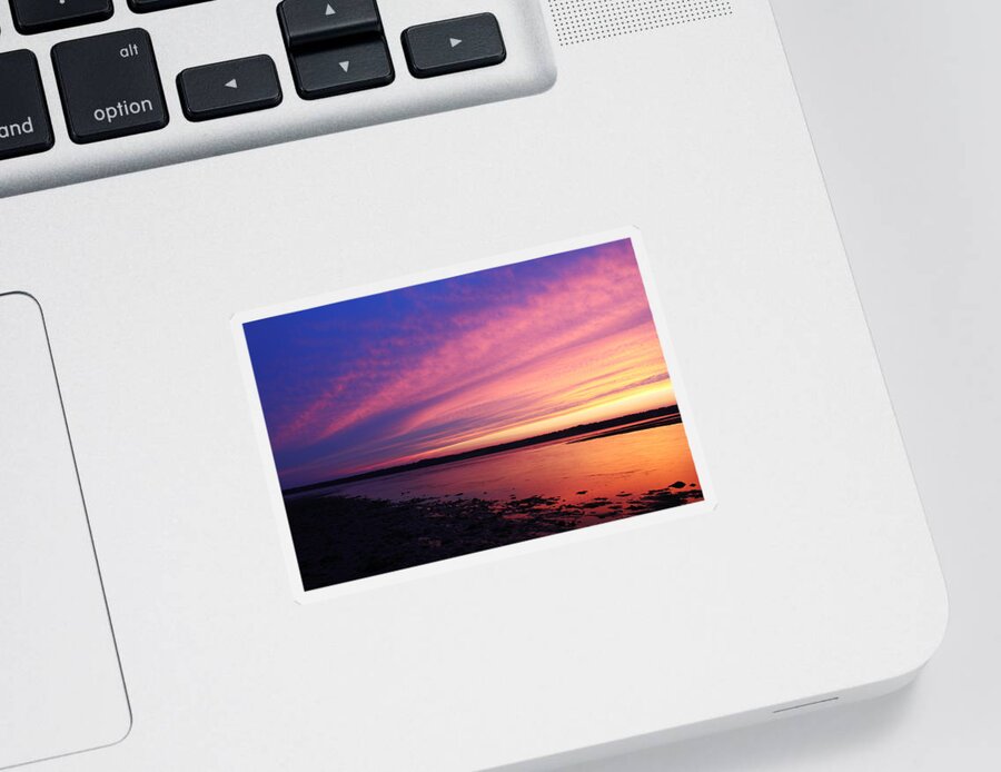 Twilight Sticker featuring the photograph Twilight Over Sakonnet by Andrew Pacheco