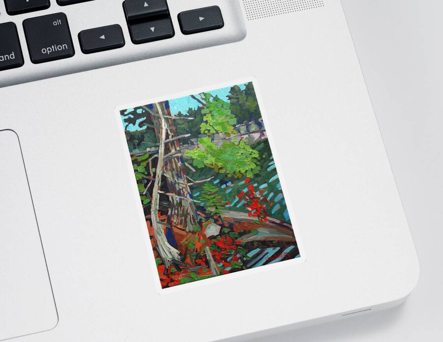 Tree Sticker featuring the painting Twisted Island by Phil Chadwick